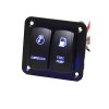 2 Gang Switch Rocker Panel Control for Vehicle DC12-24V with Blue Light