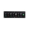 Panel de interruptores estilo yate con interruptores de control de alimentación de 5 pines impermeables de 7 vías, carga USB dual 12-24V universal - luz verde