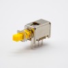 Yellow Push Switch Angled Through Hole Double Pole Double Throw (DPDT) PS-22E05 50VAC 0.3A 8P PS-22E05