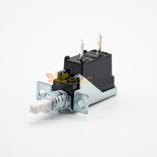 Single Throw Single Pole Switch 250V-5A Power Switch angulado através do buraco 20mm 4,8 milímetros KDC-A04 cobre