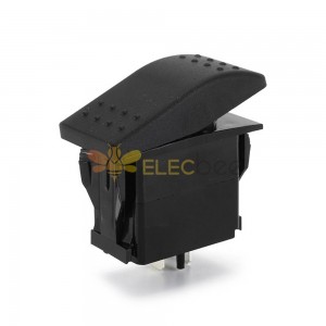 2-Pin Yacht Switch - All Black, No Label - 2-Position, 12V/20A, Ideal for Car and Robot Control