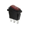 3-Pin 3-Mode Waterproof Boat-Shaped Electric Pot and Fryer Switch in Red