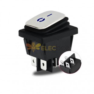 Blue LED KCD4 Boat Toggle Switch 30A Stainless Steel