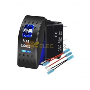 Car and Boat Lighting Control - 5-Pin 12V 20A LED Rocker Switch - Various Rocker Patterns