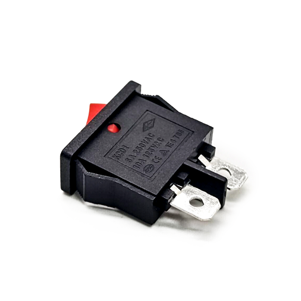 Cavo di funzionamento Electric Rocker Switch 2 Pin KCD1-110 2 Position Solder Cable