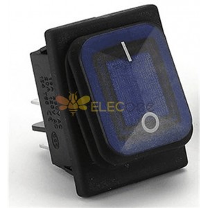 Interrupteur à bascule à 4 broches à courant élevé 30 A avec LED bleue – Étanche pour les applications électriques