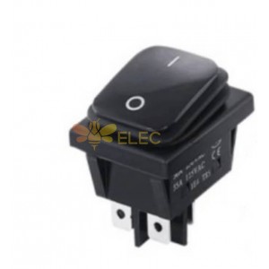 High-Current 30A Rocker Switch - 2 Modes 4 Pin No LED - Waterproof for Power Applications