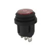KCD-3 Round 3-Pin Waterproof Toggle Switch for Automotive and Marine Use - Red