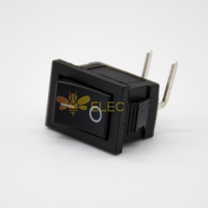 Power On Off Switch Rocker Right Angle 2 Painel de posição Monte DIP KCD1-101W 2 Pin
