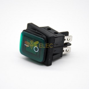 Power Supply Rocker Switch 4 Pin Solder Cable With Light LED KCD4N-201 Panel Mount 2 Position