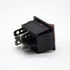 Power Supply Rocker Switch Pin Solder Cable KCD4N-201 With Light LED Straight Panel Mount 2 Position