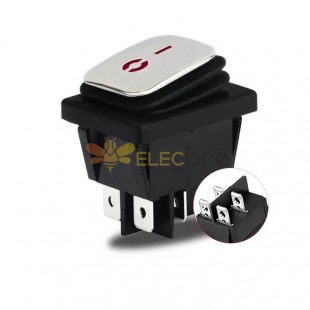 Red LED KCD4 High Current Boat Toggle Switch 30A Stainless Steel