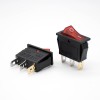 Rocker Switch Power Switch 3 Pin com cabo de solda leve 2 Posição KCD3N-102 Painel de Operação