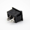 Rocker Switch With Light 2 Position 2 Pin Solder Cable KCD1-101 Panel Mount 180 Degree