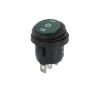 Round 3-Pin Waterproof Toggle Switch for Automotive and Marine Use - Green