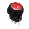 مفتاح مقاوم للماء LED أحمر مستدير 12 فولت - وضعان لتعديل السيارات والدراجات النارية