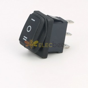 Waterproof Black Three Gears KCD1 3-Pin Design Small Square Toggle Power Switch Dust and Oil Resistant 15*21 Black 3 Pins 3 Gears