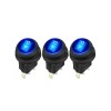 Waterproof Blue LED Toggle Switch - 12V20A, 20CM Wire Included, Comes with Housing