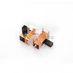 10pcs Horizontal SK - SK-2P3T SK23D05-3.6 Pin Light Hole Interruptor deslizante em miniatura Interruptor deslizante de alternância