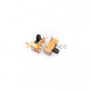 10Pcs SK23D06 Six-Pin Double Pole Three-Position Horizontal Handle Toggle Slide Switch with Micro-Touch