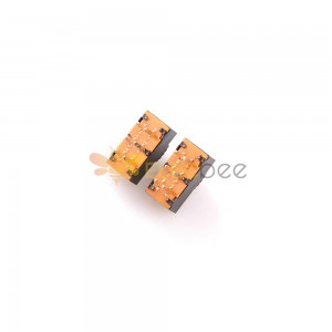 10PCS Slide Switch - Black Shell Six-Claw Waveplate SS-2P2TSS22F15 for Electronics and Electronic Toy