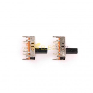 10 peças interruptor deslizante-mini interruptor SS-2P3T ss23d15 com furo de luz para sistemas de áudio, alternância deslizante 5-27