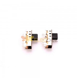 10 Stück Schiebeschalter – Mini-Kipp- und Schiebeschalter SS-2P3T SS23E08-17 mit Lichtloch für Audiosysteme