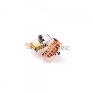 10 Stück Schiebeschalter – Mini-Kipp- und Schiebeschalter SS-4P2T SS42D02 mit Lichtloch für Audiosysteme