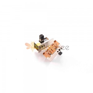 Interruptor deslizante 10 unidades - SS-2P3T SS23D23 com furo de luz, miniatura para sistemas de som