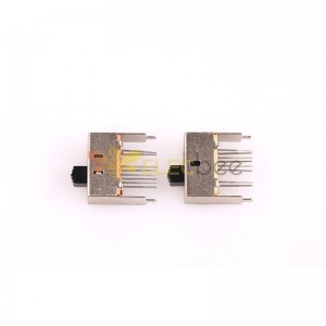 Interrupteur coulissant 10 pièces-SS-2P3T SS23E03 avec trou de lumière, Miniature pour systèmes sonores