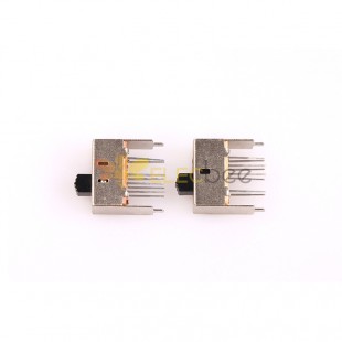 Interruptor deslizante de 10 piezas - SS-2P3T SS23E03 con orificio de luz, miniatura para sistemas de sonido