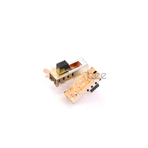 10 Stück Schiebeschalter – SS-2P4T SS24E01-3.0 Pin mit Lichtloch, Miniatur für Soundsysteme