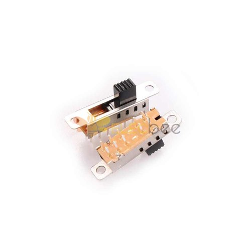 Interruptor deslizante de 10 piezas - SS-2P4T SS24E04 Miniatura con mango y cinturón para sistemas de sonido