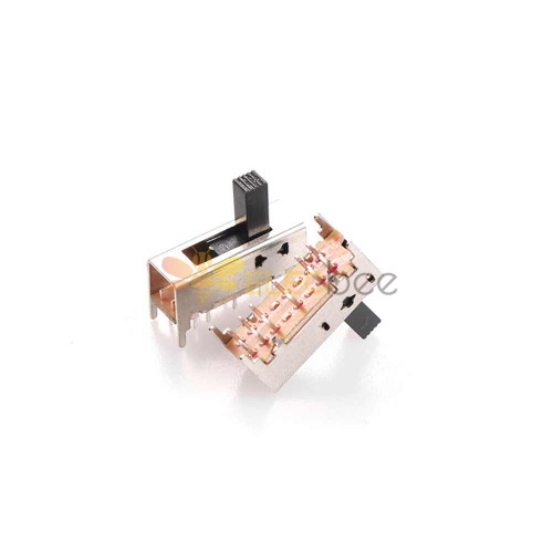 Interruptor deslizante de 10 piezas - SS-2P5T SS25D01 con orificio de luz, miniatura para sistemas de sonido