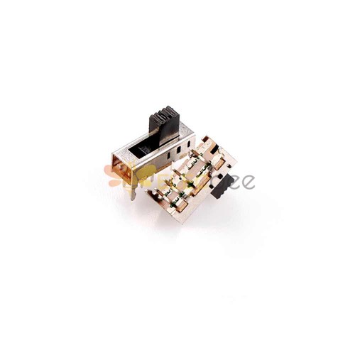 Interrupteur coulissant à coque SS23E05-15.6, 10 pièces, SS-2P3T avec trou de lumière, Miniature pour systèmes sonores