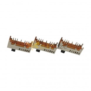 10Pcs SS26D Series Double Pole Six-Position Two-Row Six-Position Slide Switch