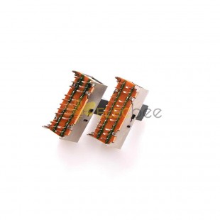 10 Uds SS44D04 4P4T interruptor deslizante de pequeño electrodoméstico 50vdc Mini interruptor de conmutación fuente de alimentación Selector deslizante interruptor de giro deslizante