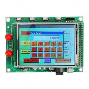 ADF4350 ADF4351 Placa generadora de fuente de señal de barrido RF 138M-4.4G/ 35M-4.4G STM32 con TFT LCD táctil