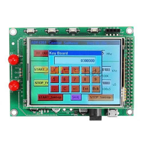 STM32 TFT Touch LCD New ADF4351 RF Sweep Signal Source Generator Board 35M-4.4G 