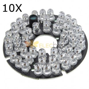 Scheda della lampadina dell'illuminatore a infrarossi IR da 10 pezzi 48 LED per telecamera di sicurezza CCTV