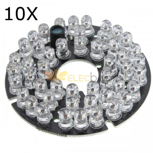 10 peças 48 LED IR infravermelho placa de lâmpada iluminadora para câmera de segurança CCTV