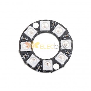 10 pièces 8 bits WS2812 5050 RGB LED carte de développement d'anneau de lumière RVB intelligente polychrome