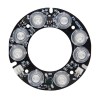 10 件裝 8*LED IR 10m-30m DC12V PCB 板 63x33mm 紅外燈板夜視儀，用於閉路電視紅外子彈頭攝像機