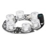 10 pièces IR LED panneau de lumière infrarouge pour CCTV caméra Vision nocturne 30-40M 6 * LED blanc 2.5W DC12V