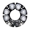 30 piezas blanco 6 * LED IR LED tablero de luz infrarroja para cámara CCTV visión nocturna 53mm 850nM DC12V