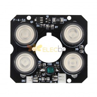 3 шт. ИК-светодиодная плата для камеры видеонаблюдения 4 * ИК-светодиодная точечная инфракрасная световая панель ночного видения 850 нм DC12V