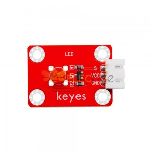 Módulo de LED vermelho (orifício de almofada) plugue anti-reverso terminal branco para Arduino