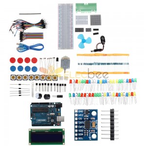 ADXL335 Starter Kit con 17 clases gratis UNO R3 LCD1602 Juego de componentes de pantalla Geekcreit para Arduino: productos que funcionan con placas Arduino oficiales