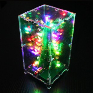 Geekcreit® Zusammengebauter Weihnachtsbaum 3D-LED-Blitzmodul-Licht-Kreativgerät mit transparenter Abdeckung