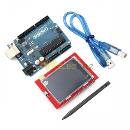 UNO R3 ATmega16U2 개발 보드 + 2.4인치 TFT LCD ILI9341 Arduino용 터치 디스플레이 모듈 Geekcreit-공식 Arduino 보드와 함께 작동하는 제품